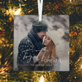 Modernes Minimales Weihnachtskuppel Foto Ornament Aus Glas