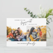 Modernes, minimales Weihnachtsskript mit mehreren  Feiertagskarte (Stehend Vorderseite)