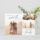 Modernes, minimales Weihnachtsskript mit mehreren  Feiertagskarte (Stehend Vorderseite)