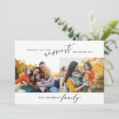 Modernes, minimales Weihnachtsskript mit mehreren Feiertagskarte (Stehend Vorderseite)