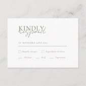 Modernes, minimales, weißes QR Code Wedding RSVP Begleitkarte (Vorderseite)