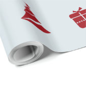 Modernes minimales Wintergeschenk froh Weihnachten Geschenkpapier (Rolleneckpunkt)