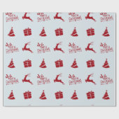 Modernes minimales Wintergeschenk froh Weihnachten Geschenkpapier (Flach)