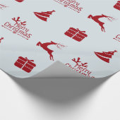 Modernes minimales Wintergeschenk froh Weihnachten Geschenkpapier (Ecke)