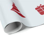 Modernes minimales Wintergeschenk froh Weihnachten Geschenkpapier (Rolleneckpunkt)
