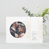 Modernes, minimales, zartes Save the Date Foto (Stehend Vorderseite)