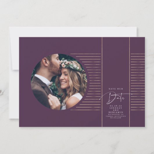 Modernes, minimales, zartes Save the Date Foto (Vorderseite)