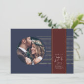 Modernes, minimales, zartes Save the Date Foto (Stehend Vorderseite)