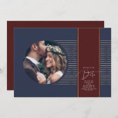 Modernes, minimales, zartes Save the Date Foto (Vorne/Hinten)