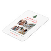 modernes, minimalfarbenes Familienjubiläum Foto Magnet (Linke Seite)