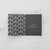 Modernes, minimalgesegnetes Weihnachtsrustikales F Feiertagskarte (Innenseite)