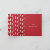 Modernes, minimalgesegnetes Weihnachtsrustikales F Feiertagskarte (Innenseite)