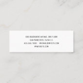 Modernes, minimalgrünes Öko Recycelnd Beruflich Mini Visitenkarte (Rückseite)