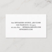 Modernes, minimalgrünes Öko Recycelnd Beruflich Visitenkarte (Rückseite)