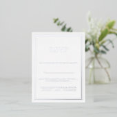 Modernes Minimalisrt Wedding RSVP Folie Einladungspostkarte (Stehend vorne)