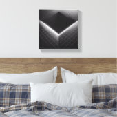Modernes minimalist abstraktes Gitter Void - 3D-Dr Leinwanddruck (Insitu (Schlafzimmer))