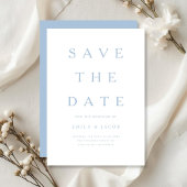 Modernes Minimalist Blau Save The Date
