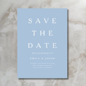 Modernes Minimalist Blau Save The Date