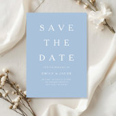 Modernes Minimalist Blau Save The Date