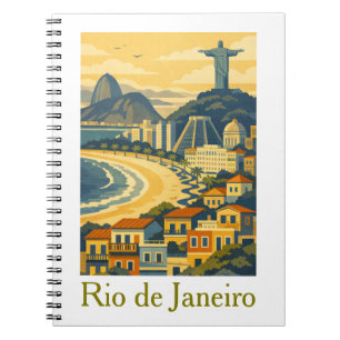 Modernes minimalist Rio de Janeiro Brasilien Reise Notizblock