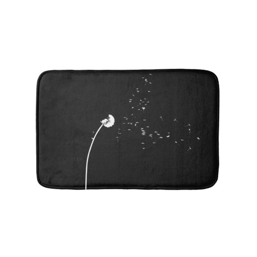 Modernes Minimalistic schwarze u. weiße Badematte (Vorderseite)