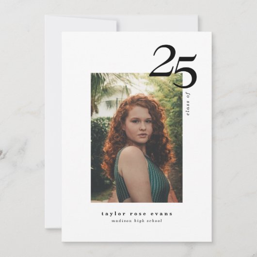 Modernes Minimalistisch 2023 | FOTO ABSCHLUSS Einladung (Vorderseite)