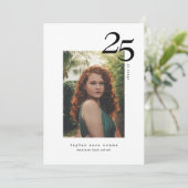 Modernes Minimalistisch 2023 | FOTO ABSCHLUSS Einladung (Stehend Vorderseite)