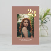 Modernes Minimalistisch 2023 | FOTO ABSCHLUSS Folieneinladung (Stehend vorne)