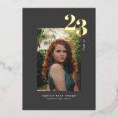 Modernes Minimalistisch 2023 | FOTO ABSCHLUSS Folieneinladung (Vorderseite)