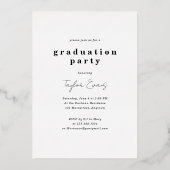 Modernes Minimalistisch 2023 | FOTO ABSCHLUSS Folieneinladung (Rückseite)