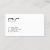 Modernes, Minimalistisch angesagtes Berufliches Go Visitenkarte (Rückseite)