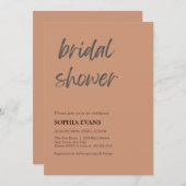 Modernes Minimalistisch antikes Brass-Brautparty Einladung (Vorne/Hinten)