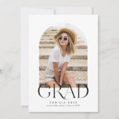 Modernes Minimalistisch Arch Abschluss Foto Einlad Ankündigung (Vorderseite)