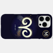 Modernes Minimalistisch Aries-Symbol Case-Mate iPhone Hülle (Rückseite (Horizontal))