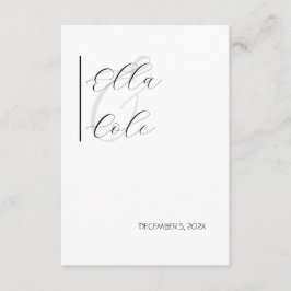 Modernes Minimalistisch Begleitkarte