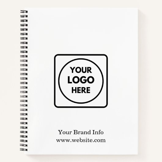 Modernes Minimalistisch | Benutzerdefiniertes Corp Notizblock (Vorderseite)