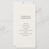 Modernes Minimalistisch Black and Ecru Hochzeitspr (Vorderseite)