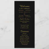Modernes Minimalistisch | Black Gold Wedding Flat Programm (Vorderseite)