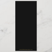 Modernes Minimalistisch | Black Gold Wedding Flat Programm (Rückseite)