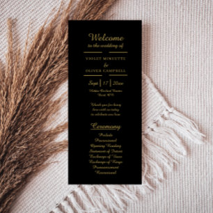 Modernes Minimalistisch   Black Gold Wedding Flat Programm