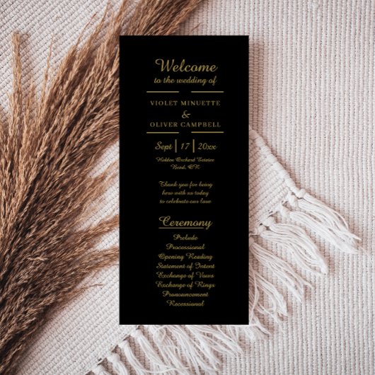 Modernes Minimalistisch | Black Gold Wedding Flat Programm