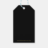 Modernes Minimalistisch | Black Gold Wedding Geschenkanhänger (Rückseite)