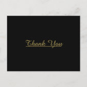 Modernes Minimalistisch | Black Gold Wedding Viele Postkarte (Vorderseite)