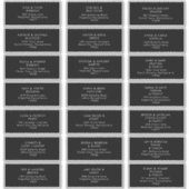 Modernes Minimalistisch | Black Guest Address Labe Aufkleber (Vorderseite)