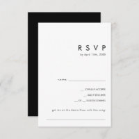 Modernes Minimalistisch | Black Song Request RSVP 