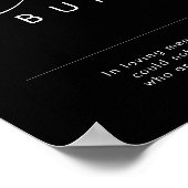 Modernes Minimalistisch | Black This Candle Burns Poster (Ecke)