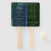 Modernes Minimalistisch Blue Aquamarines Programm Fächer (Vorne und Hinten)