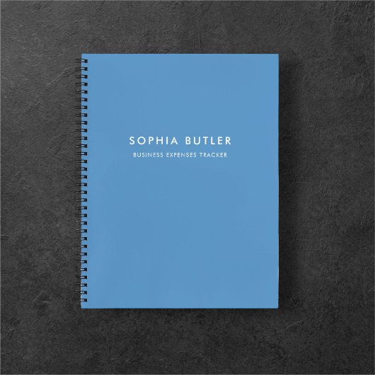 Modernes Minimalistisch Blue Notebook Notizblock