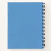 Modernes Minimalistisch Blue Notebook Notizblock (Rückseite)