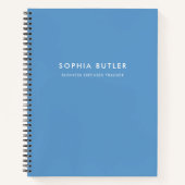 Modernes Minimalistisch Blue Notebook Notizblock (Vorderseite)